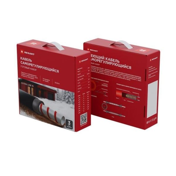 Кабель греющий саморег. Extra Line (комплект для труб) 15MSR-PB 2M (2м/30Вт) REXANT 51-0616