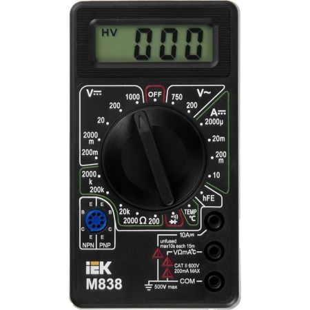 Мультиметр цифровой Universal M838 IEK TMD-2S-838