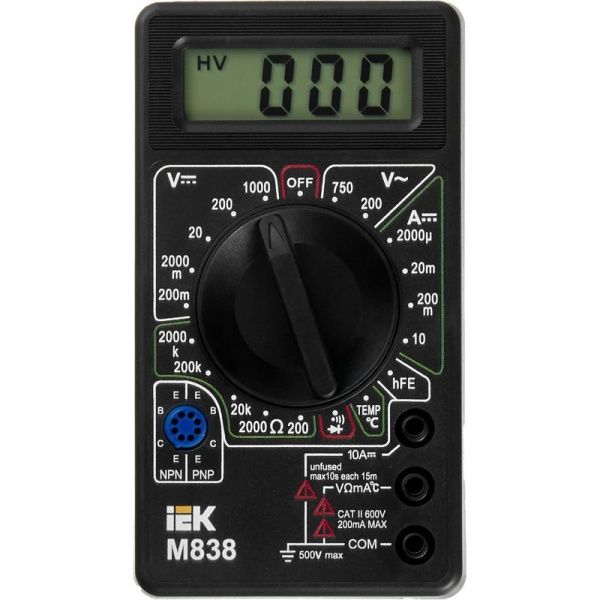 Мультиметр цифровой Universal M838 IEK TMD-2S-838