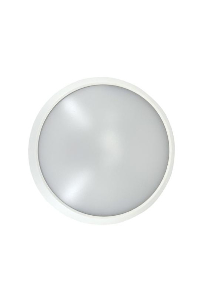 Светильник светодиодный WP 15 C 18W OP 840 D220 WH 220х80мм 18Вт 4000К IP65 ЖКХ круглый пылевлагозащ. бел. Русский Свет 15071524503