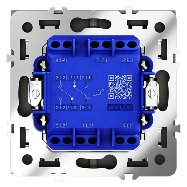 Переключатель проходной 2-кл. СП S70 10А механизм графит Voltum VLS020307