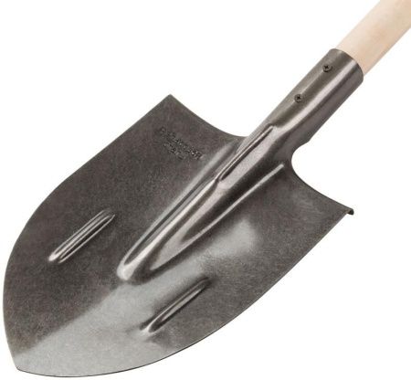 Лопата штыковая 210х385х1440мм деревянный черенок; рельсовая сталь FIT 77193